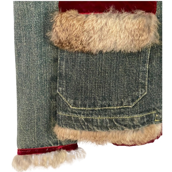 Rubber Doll Jean Jacket with Lace, Fur and Ribbon Trim! I’ve added a free top! - Picture 4 of 14
